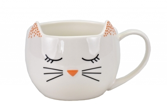 Porcelánový hrnek kočka oranžová 300 ml