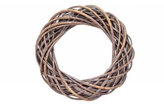 Proutěný věnec 30 cm světle hnědý