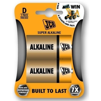 Baterie alkalická LR20 2ks JCB SUPER