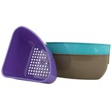 PlasticForte rohový držák houbiček malý, mix barev