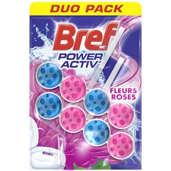 Bref Power Activ Pink flowers WC závěs 2x50g Bref Power Activ Pink flowers WC závěs 2x50g