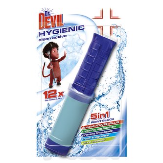 Dr. DEVIL WC point block 5in1 Hygienic clean active 12 dávek 75ml Dr. DEVIL WC point block 5in1 Hygienic clean active 12 dávek 75ml