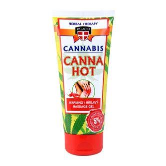 Konopný masážní gel hřejivý v tubě 200ml CannaHot