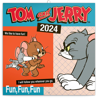 Poznámkový kalendář Tom a Jerry 2024 - nástěnný kalendář