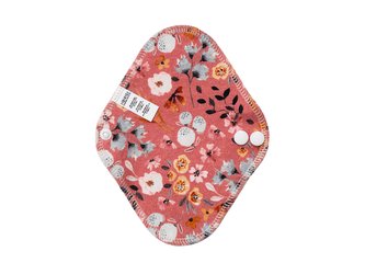 BIO Intimní vložka s GOTS (Biobavlněný úplet) - Chrpy na růžové