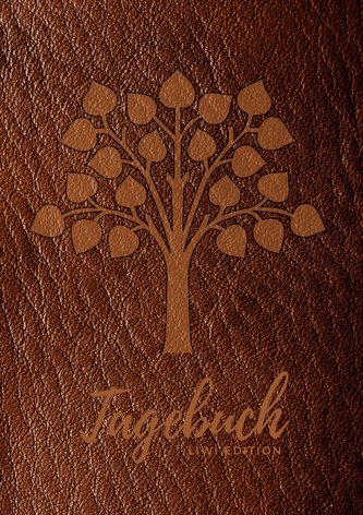 Tagebuch für Männer und Frauen - A5 liniert - 100 Seiten 90g/m² - Soft Cover Lebensbaum braun - Papier aus nachhaltiger Forstwirtschaft