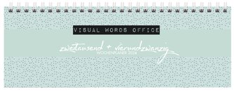 Tischquerkalender Visual Words Office 2024