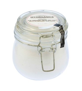 My.Organics The Organic Dead Sea Salt Rosemary Basil sůl z mrtvého moře s rozmarýnem a bazalkou 500 g
