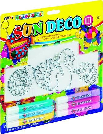 Farby witr.Sun Deco III 6 kol.+3 witraże AMOS