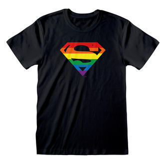 Pánské tričko DC Comics|Superman: Logo Pride (XL) černá bavlna
