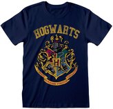 Pánské tričko Harry Potter: Hogwarts (2XL) modrá bavlna