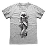 Pánské tričko Harry Potter: Dark Arts Snake (L) šedá bavlna