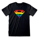 Pánské tričko DC Comics|Superman: Logo Pride (S) černá bavlna