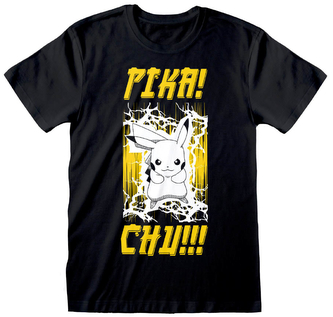 Pánské tričko Pokémon: Eletrifying (XL) černá bavlna Pánské tričko Pokémon: Eletrifying (XL) černá bavlna