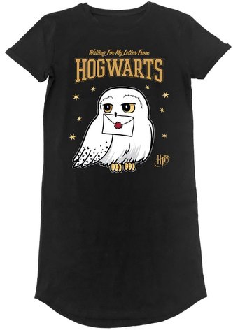 Dámské tričko Harry Potter: Hogwarts Letter (L) černá bavlna Dámské tričko Harry Potter: Hogwarts Letter (L) černá bavlna