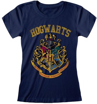 Dámské tričko Harry Potter: Hogwarts Faded (XL) modrá bavlna Dámské tričko Harry Potter: Hogwarts Faded (XL) modrá bavlna