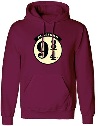 Pánská mikina Harry Potter: Nástupiště 9 3/4 (XL) vínová Pánská mikina Harry Potter: Nástupiště 9 3/4 (XL) vínová
