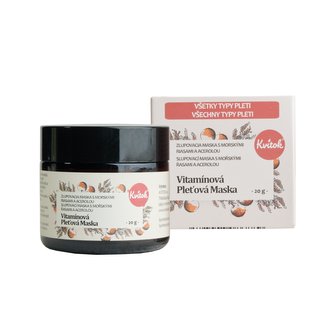 Kvitok Slupovací pleťová maska s mořskými řasami a acerolou - vitamínová (20 g) - pro unavenou a mdlou pleť