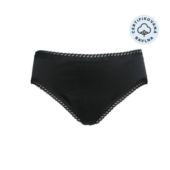 Anaé by Ecodis Menstruační kalhotky Panty na silnou menstruaci - černé L - z certifikované biobavlny