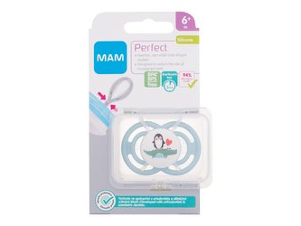 MAM Perfect Dudlík Silicone Pacifier 1 ks 6m+ Penguin pro děti