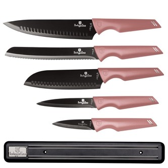 BERLINGERHAUS Sada nožů s magnetickým držákem 6 ks I-Rose Edition BH-2700 BERLINGERHAUS Sada nožů s magnetickým držákem 6 ks I-Rose Edition BH-2700