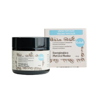 Kvitok Slupovací pleťová maska s mořskými řasami a kofeinem - energizující (20 g) - pro zralou a unavenou pleť