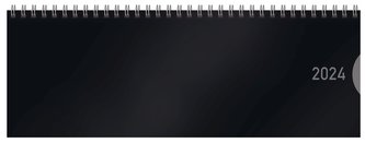 Tischquerkalender Classic Colourlux schwarz 2024