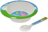 Dvoudílný plastový set nádobí Prasátko Pepa - miska a lžička