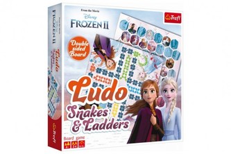 Člověče,nezlob se/Hadi a žebříky společenská hra Ledové království II/Frozen II v krabici 24,5x24,5