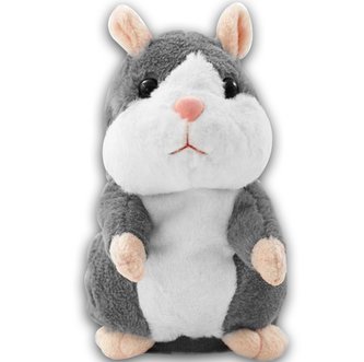 Interaktivní mluvící křeček Talkinghamster - šedý