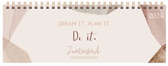 Tischquerkalender Plan it 2024