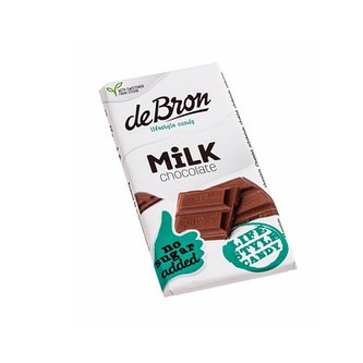 deBron mléčná čokoláda slazená stévií váha 85g