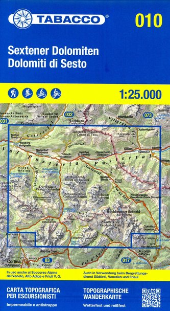 Dolomiti di Sesto / Sextener Dolomiten 1:25 000
