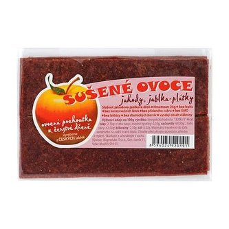 RAW ovocné plátky jablko a jahoda kusy 1 ks