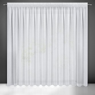 Dekorační dlouhá záclona režného vzhledu s řasící páskou ELIDIA bílá 350x250 cm MyBestHome