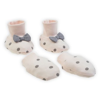 Kojenecký bavlněný set-capáčky a rukavičky Nicol Sara - velikost Univerzální