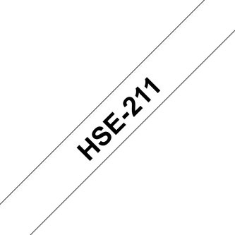 Brother HSe-211E, 5.2 mm x 1.5 m, černý tisk / bílý podklad, originální páska