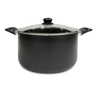 HRNEC SE SKLENĚNOU POKLICÍ NERO KITCHISIMO 24X13CM