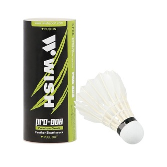 PRO-808 3 KS BADMINTONOVÉ MÍČKY Z PEŘÍ WISH