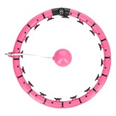 FH07 RŮŽOVÁ MASÁŽNÍ HULA HOOP OBRUČ SE ZÁVAŽÍM A POČÍTADLEM HMS