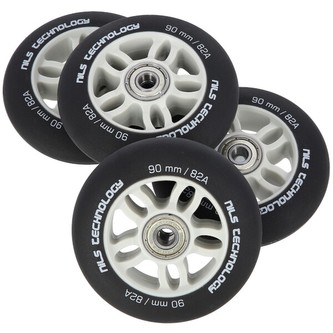 PU 90x24 82A + ABEC 9 ČERNÁ MATNÁ KOLEČKA 4KS NILS EXTREME