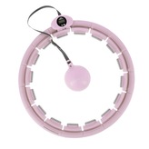 HHW09 RŮŽOVÁ MASÁŽNÍ HULA HOOP OBRUČ SE ZÁVAŽÍM A POČÍTADLEM HMS