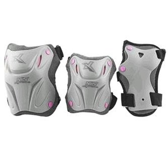 H508 ŠEDÁ/RŮŽOVÁ SOUPRAVA CHRÁNIČŮ VEL.L NILS EXTREME