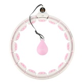HHW06 RŮŽOVÁ MASÁŽNÍ HULA HOOP OBRUČ SE ZÁVAŽÍM A POČÍTADLEM HMS