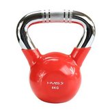 KTC 8 KG ČERVENÝ KETTLEBELL S CHROMOVANÝM ÚCHOPEM HMS