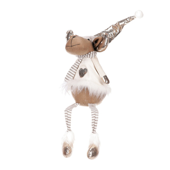 Sob látkový, visící nohy.