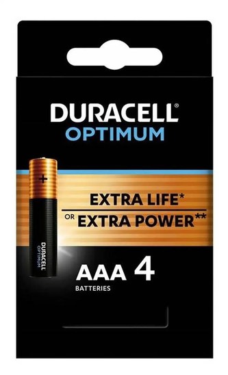 Baterie "Optimum", AAA micro, 4 ks., DURACELL 10PP110016