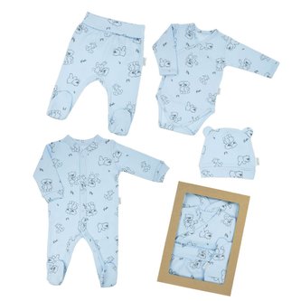 Kojenecká soupravička do porodnice Nicol Medvídci modrá - velikost 56 (0-3m)
