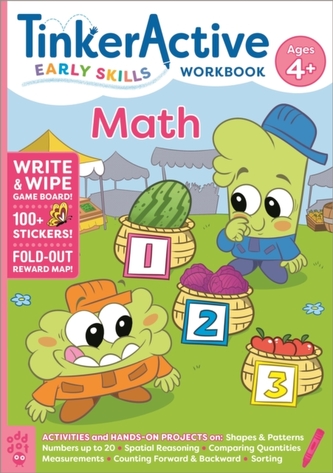 TinkerActive Early Skills Math Workbook Ages 4+