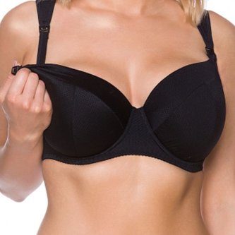 Vyztužená kojící podprsenka New Baby Ella černá - velikost 90F